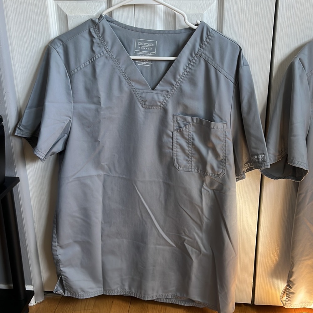 Cherokee Men’s Gray Scrub (Sz. S) x2 - Picture 2 of 4